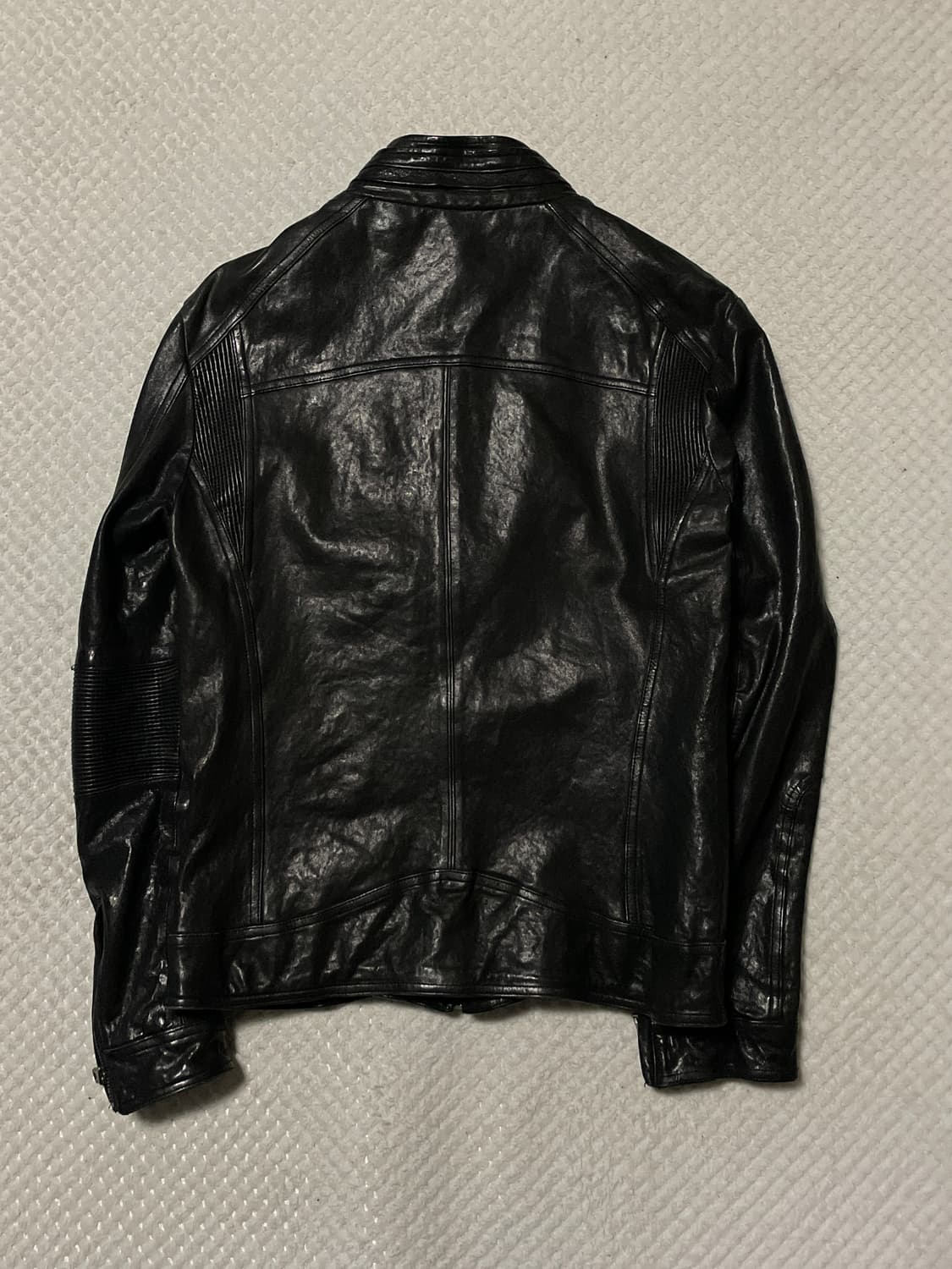 [48] 광희시장 웨스턴 무드 램스킨 양가죽 절개 레더 자켓 상품이미지2