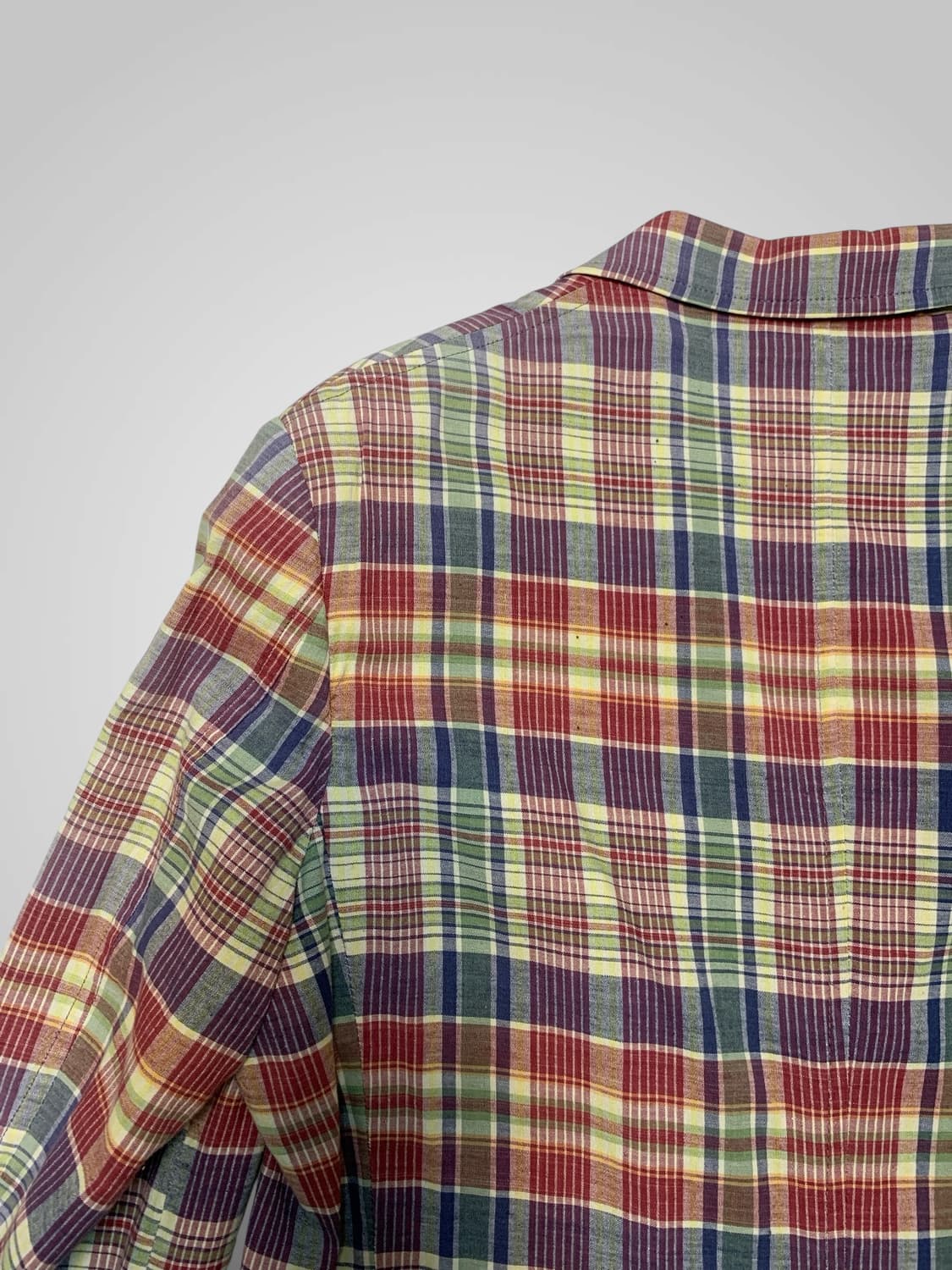 [105]폴로 린넨 체크 블레이저 자켓 상품이미지8