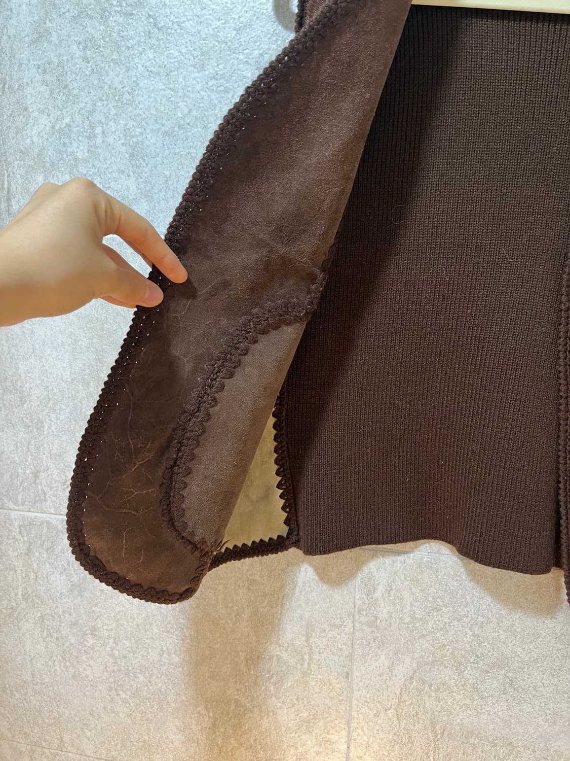 빈티지 송치 조끼 상품이미지3