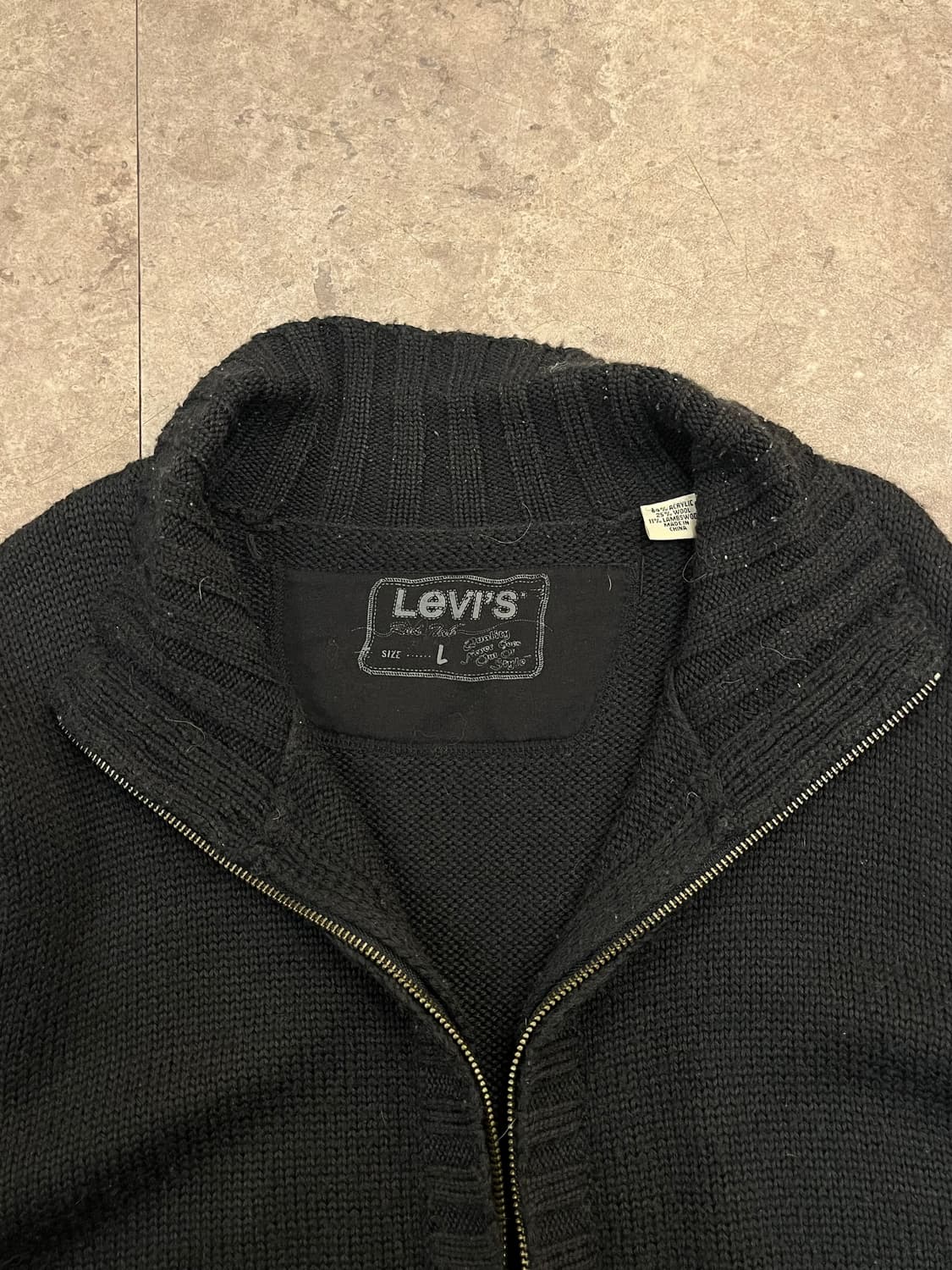 리바이스 니트 집업 블랙 L  #csz2876 상품이미지3