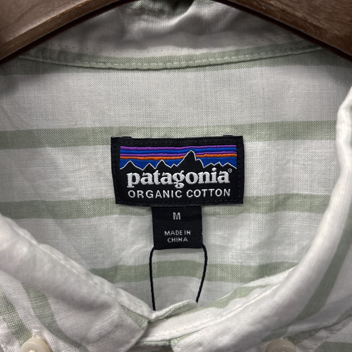 파타고니아 오가닉코튼 올리브 스트라이프 라이트코튼 셔츠 N1026 상품이미지8