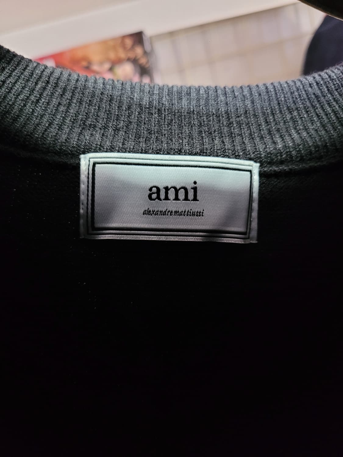 ami 아미 하트 빅로고 블랙 니트 XL (미착용품) 상품이미지3