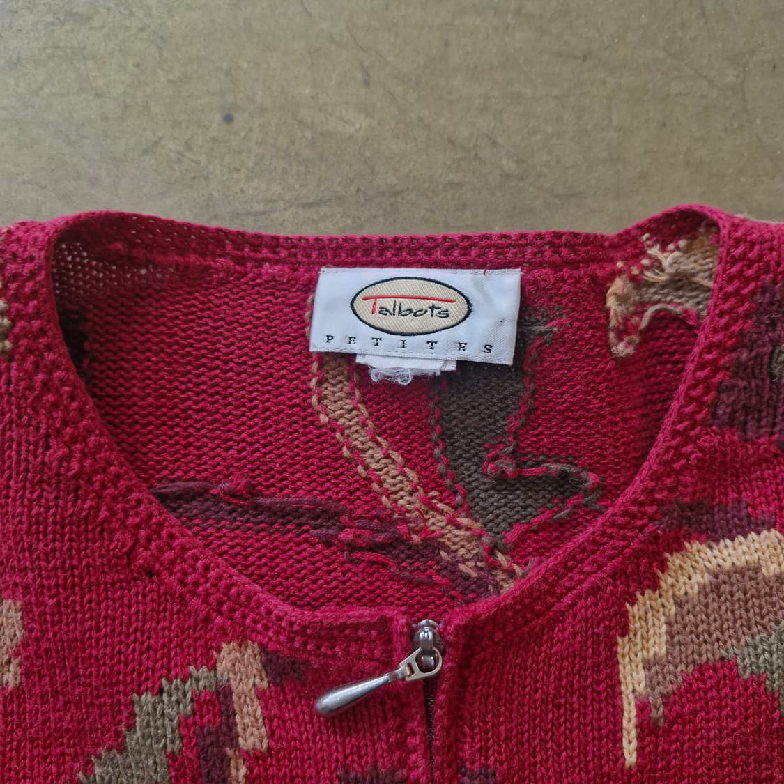 빈티지 패턴 집업 가디건 ~77 상품이미지2