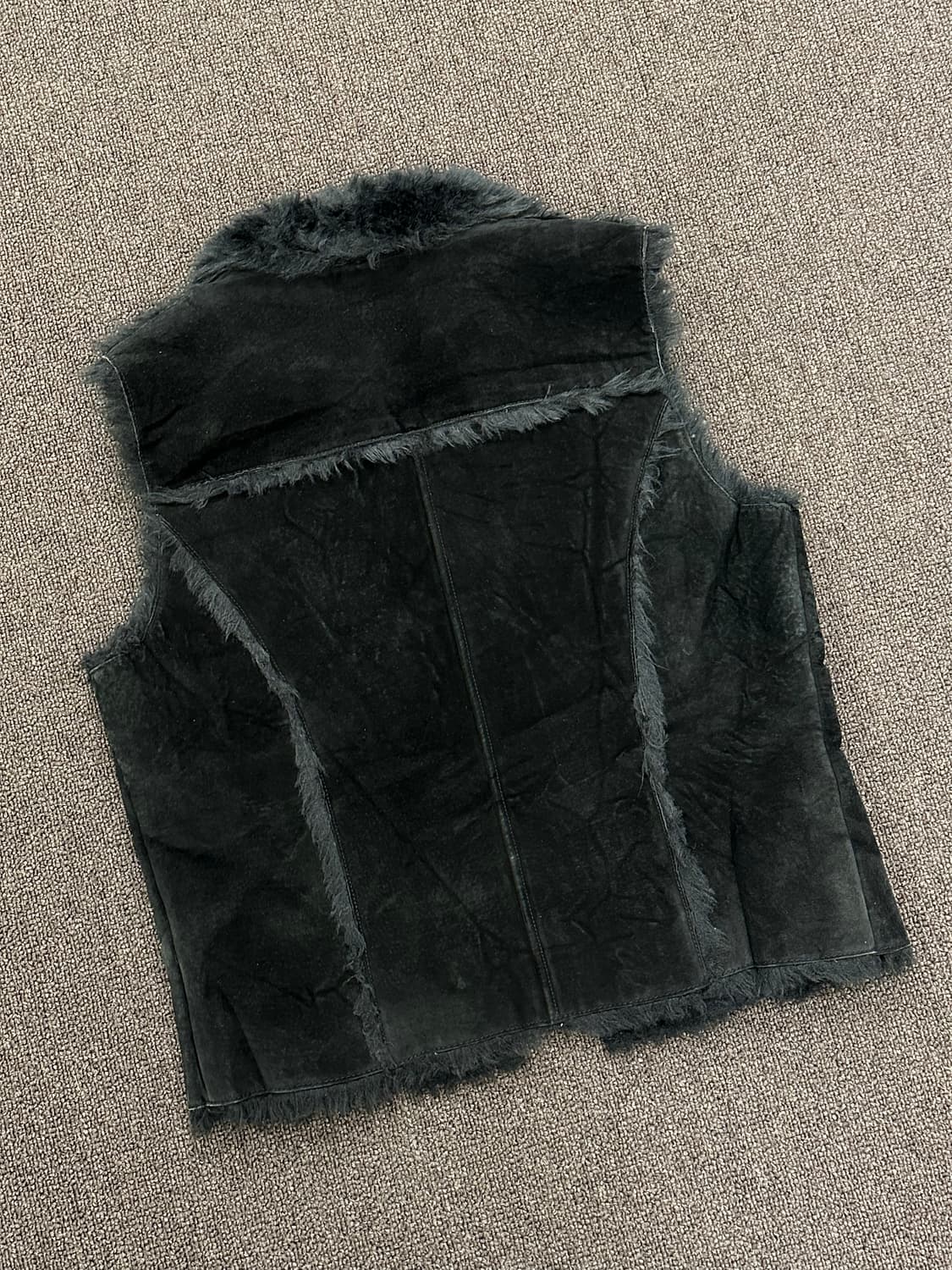 S)재패니즈 빈티지 블랙 퍼 무스탕 베스트 상품이미지5