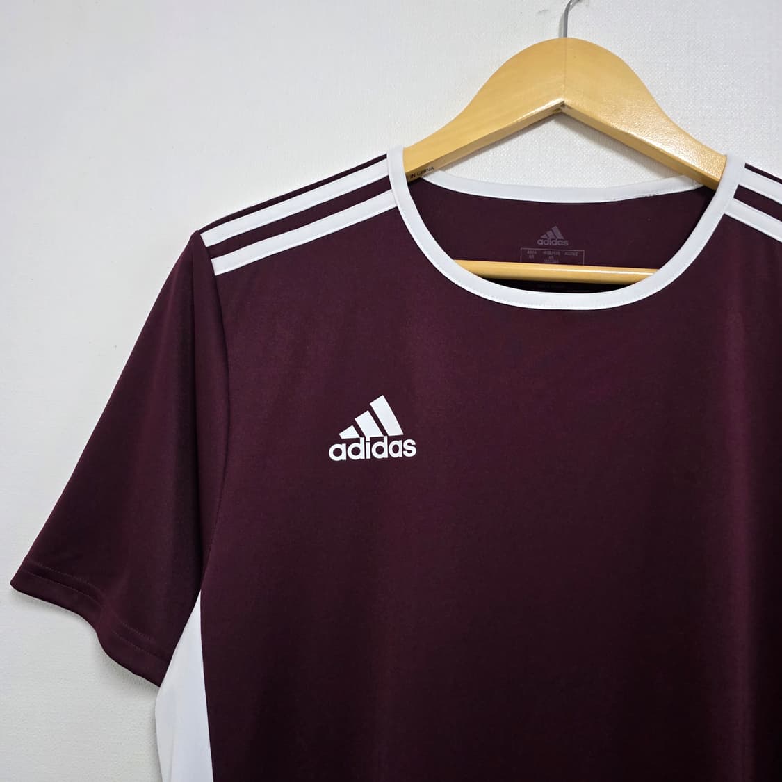 XL 100 아디다스 반팔 져지 티셔츠 버건디 상품이미지3