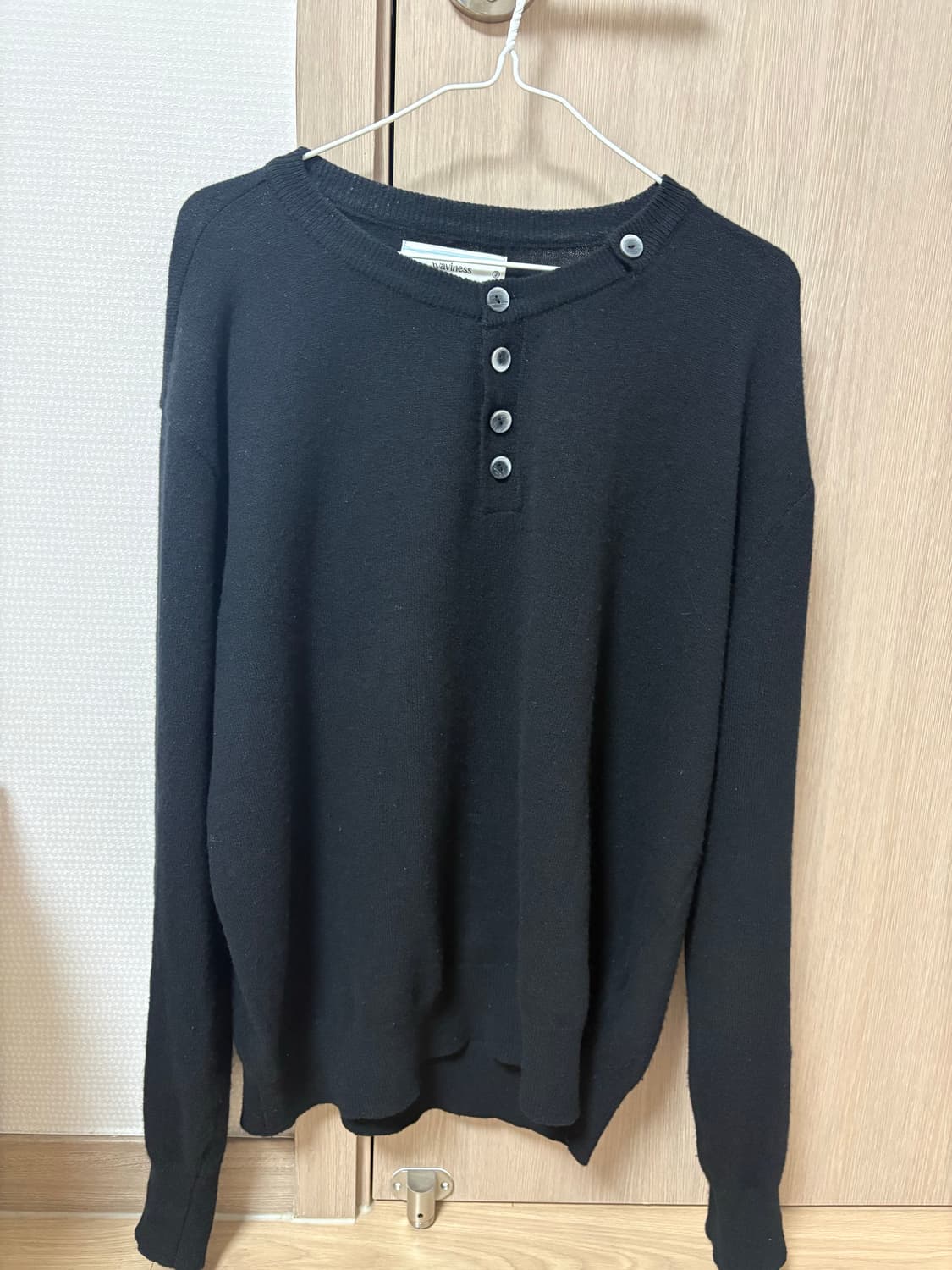 웨이비니스 헨리넥 블랙 2사이즈 상품이미지2