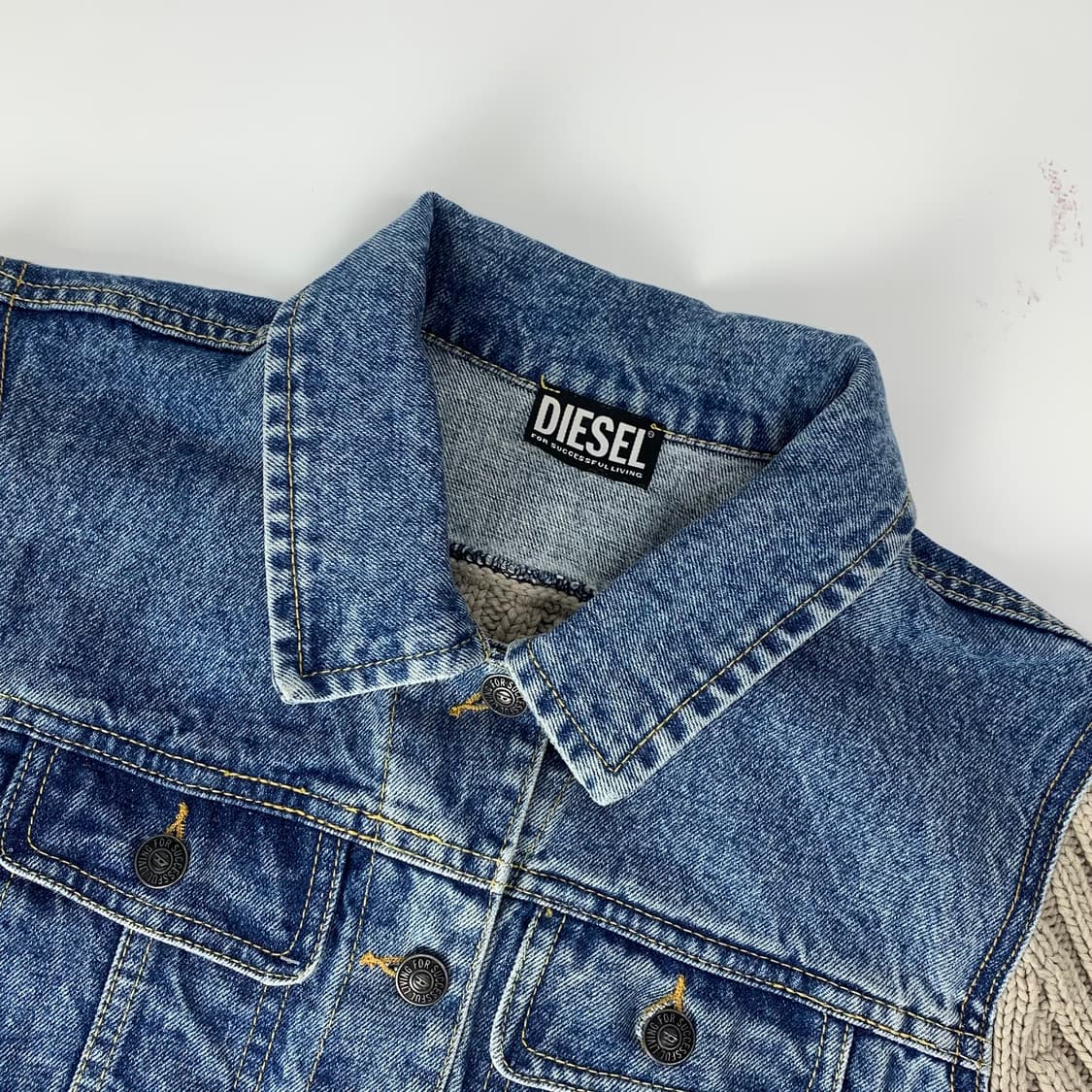 디젤 니트 데님 자켓 상품이미지4