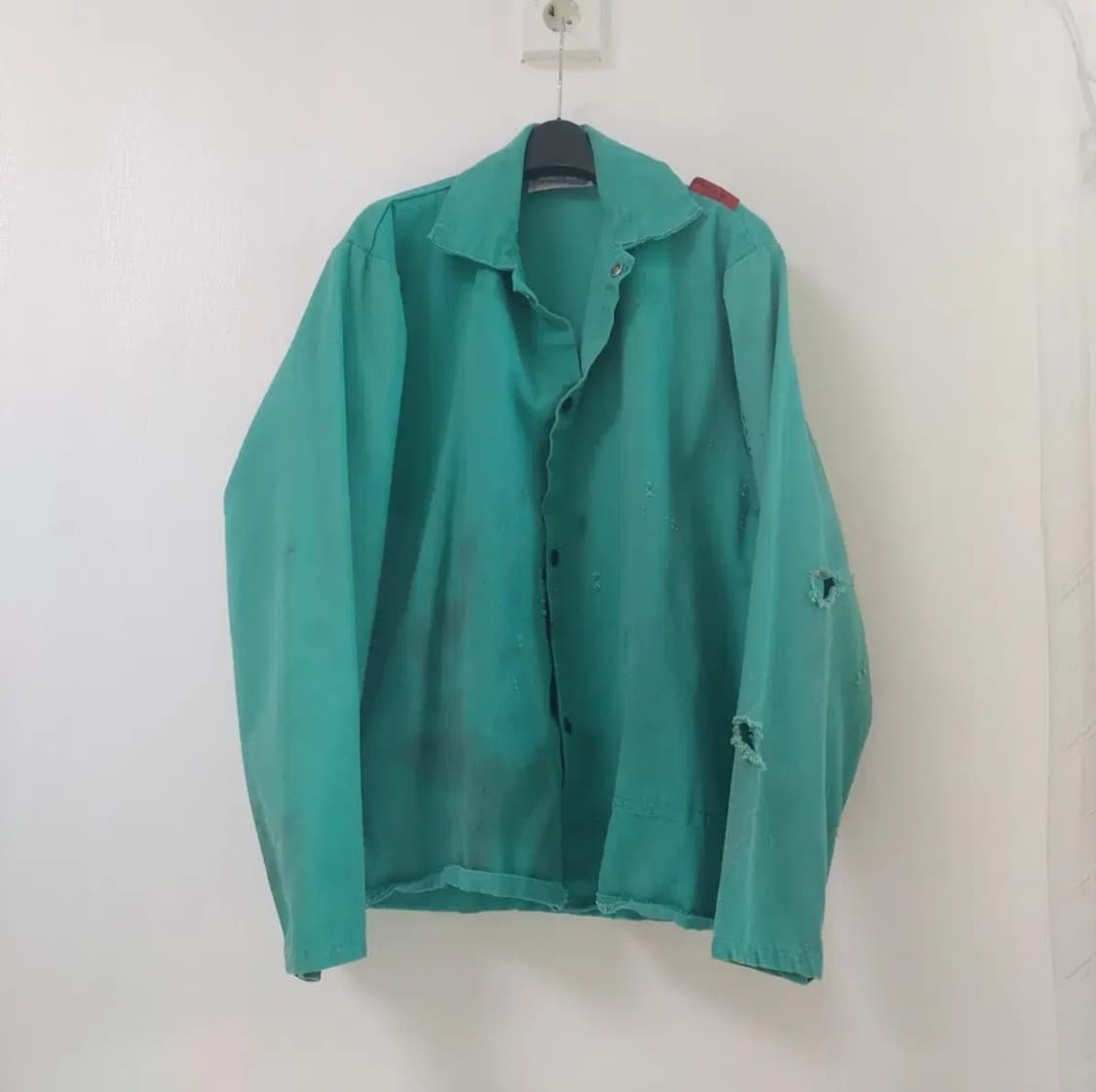 90s 아메리칸 워크웨어 셔츠 디스트레스드 선페이드 상품이미지1