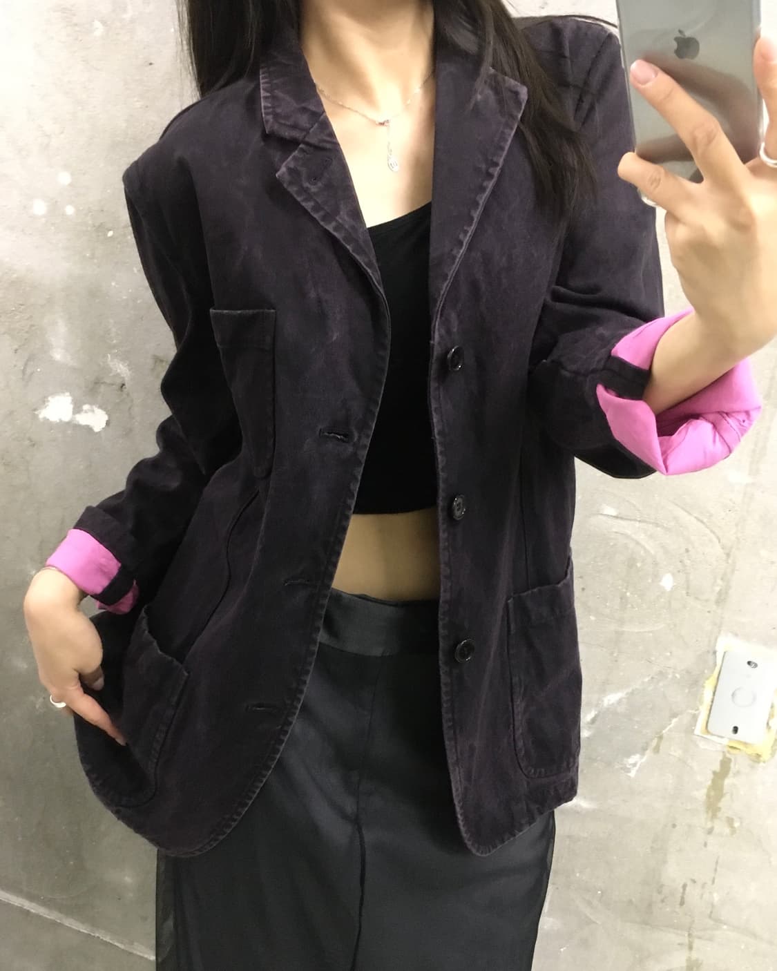 Comme des Garcons 꼼데가르송 옴므 딥퍼플 코튼 블레이저 상품이미지1