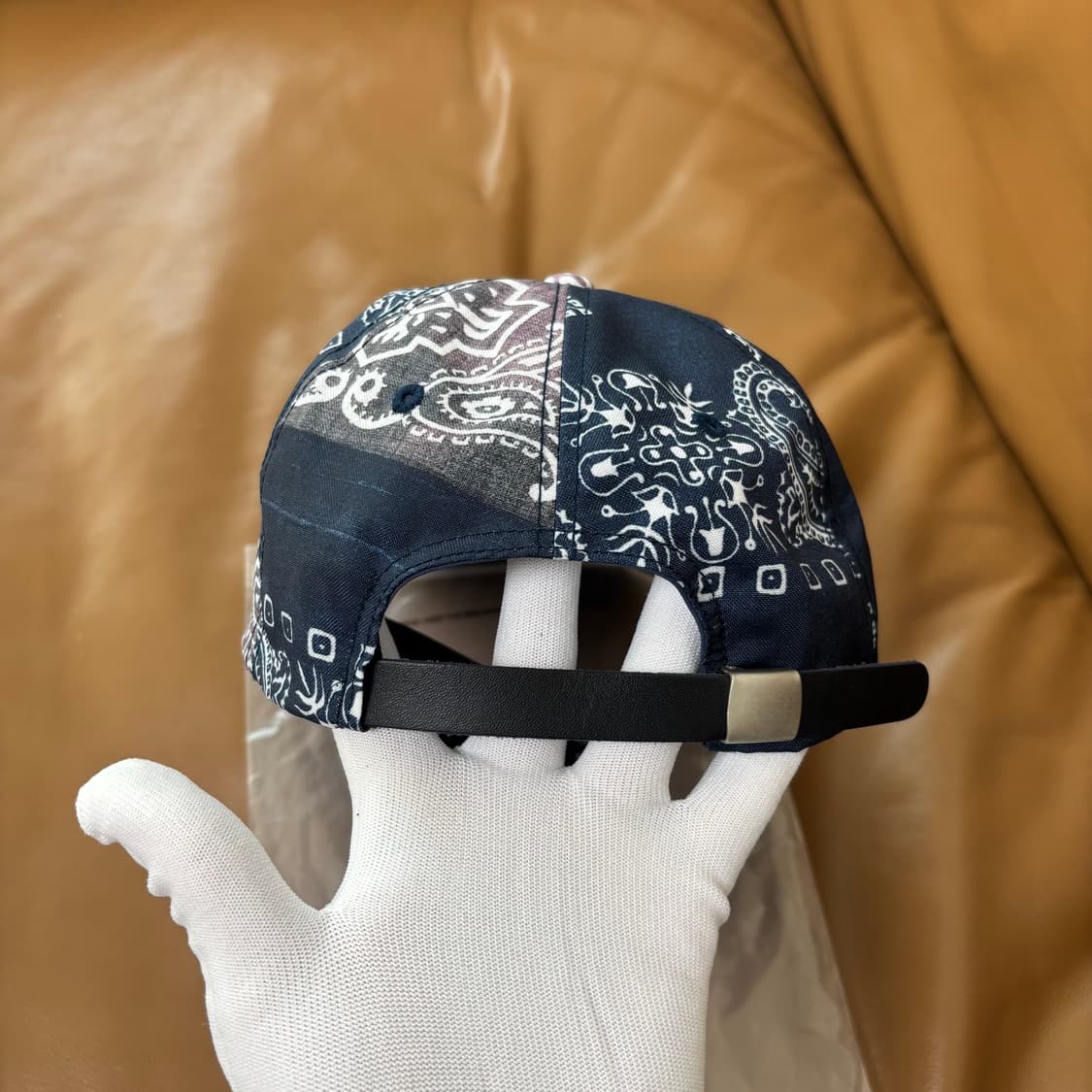 네이버후드 6패널 볼캡 모자 반다나 페이즐리 네이비 퍼플 상품이미지7