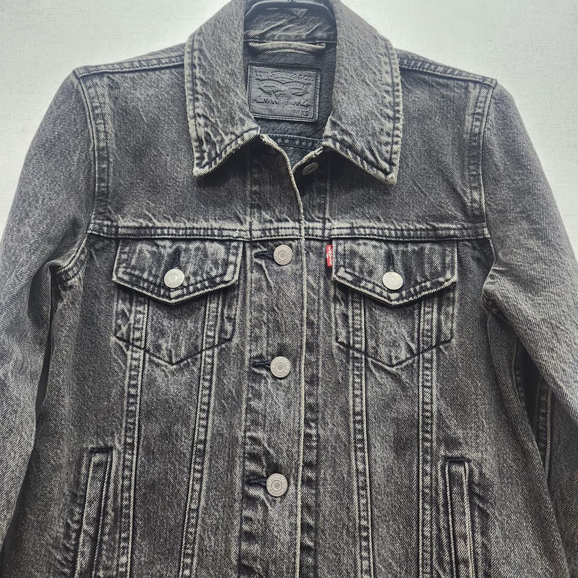 리바이스 흑청 워싱 트러커 자켓 XS(S) 상품이미지2