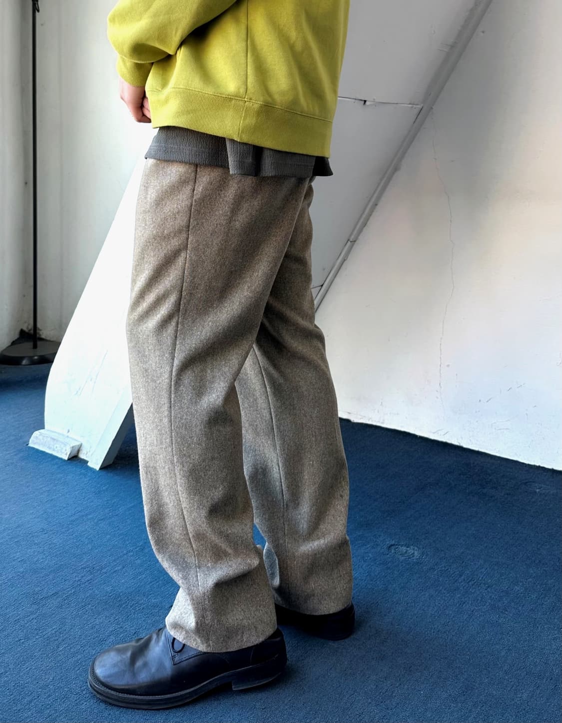 Tweed design 2 tuck wide slacks 상품이미지7