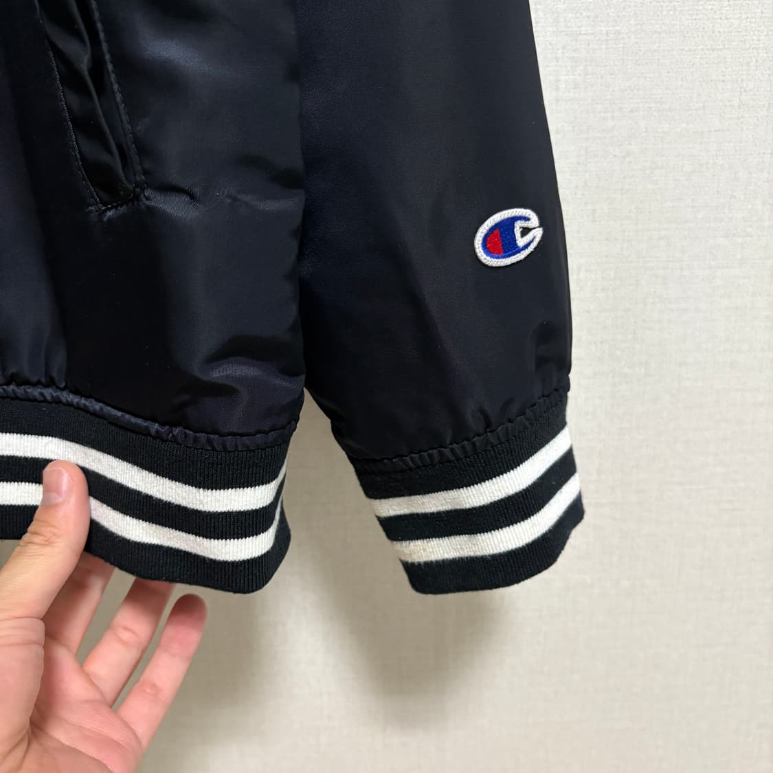 챔피온 나일론 스타디움 바시티 자켓 / 블랙, XL 상품이미지6