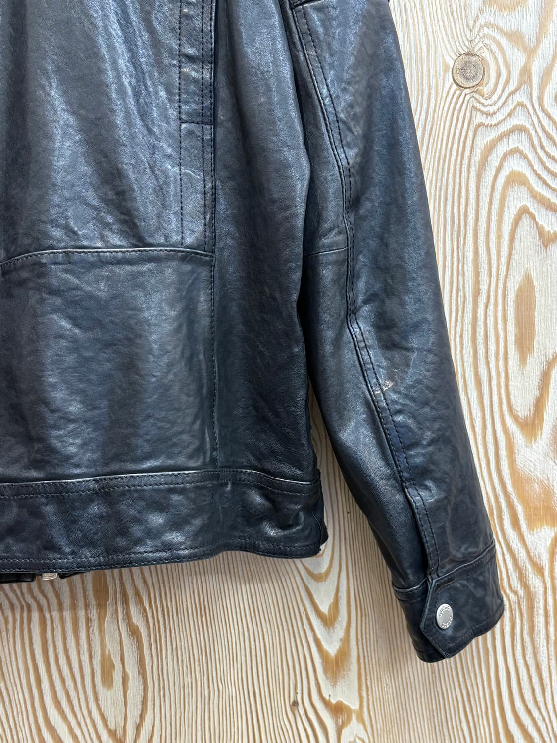 00s 게스 램스킨 라이더 자켓 상품이미지4