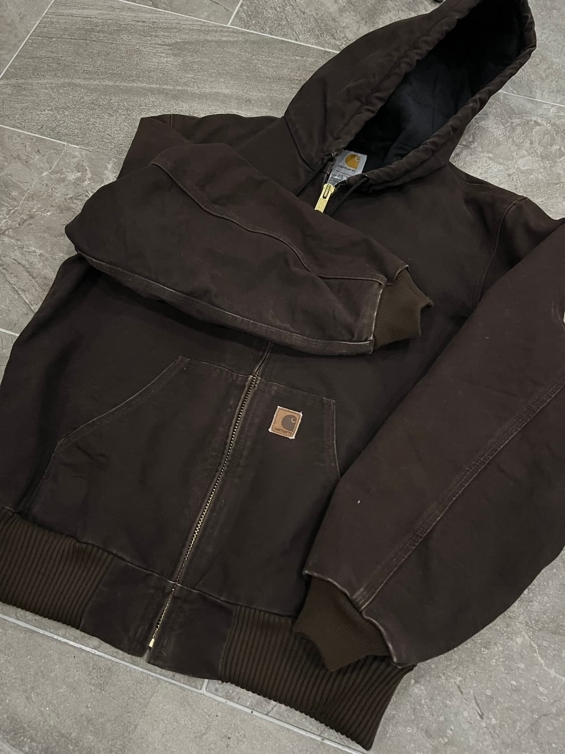 (M) 칼하트 덕 액티브 후드자켓 J130 DKB 다크브라운 상품이미지7