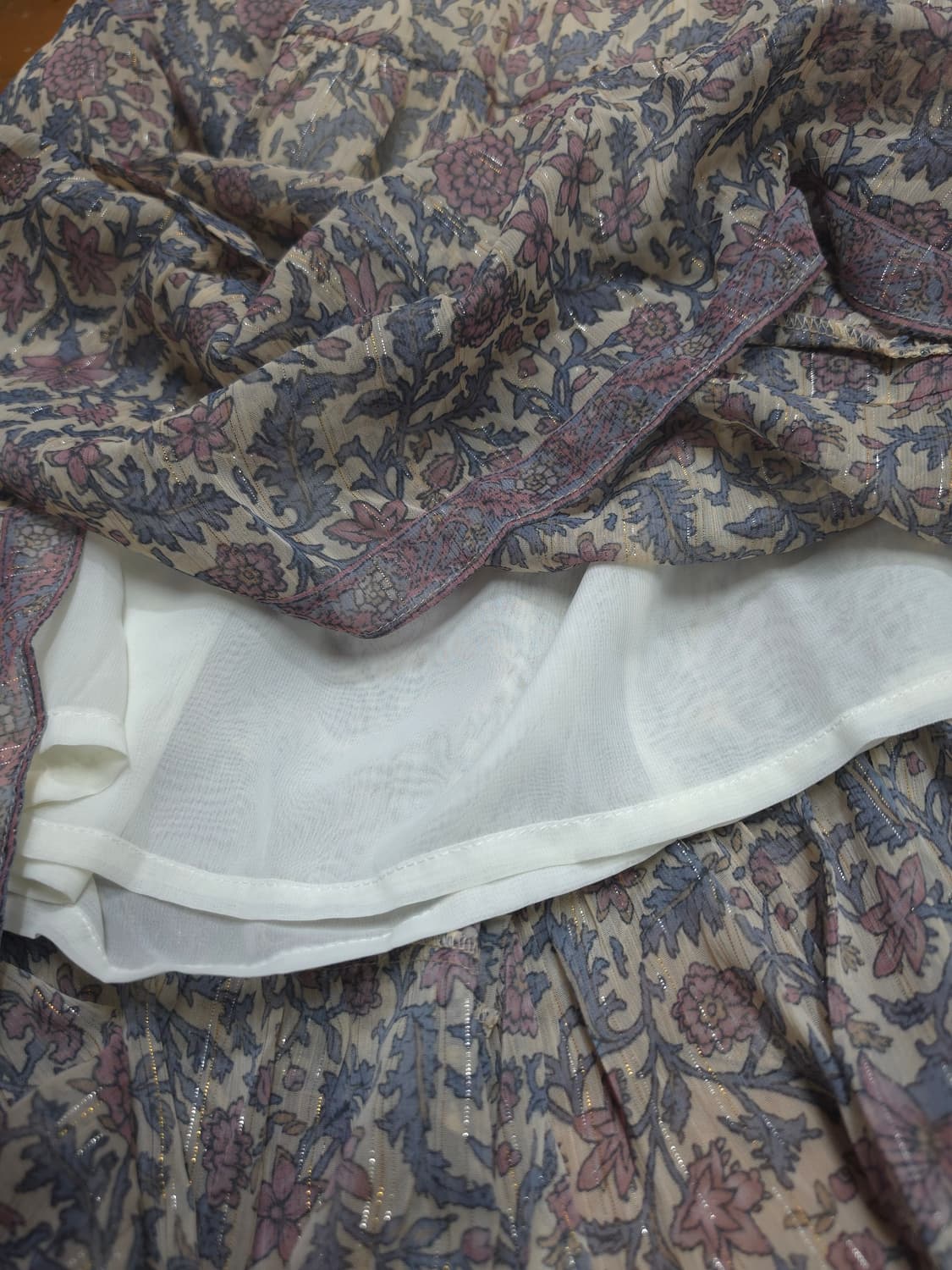 써스데이아일랜드 플라워 쉬폰 롱원피스 상품이미지7