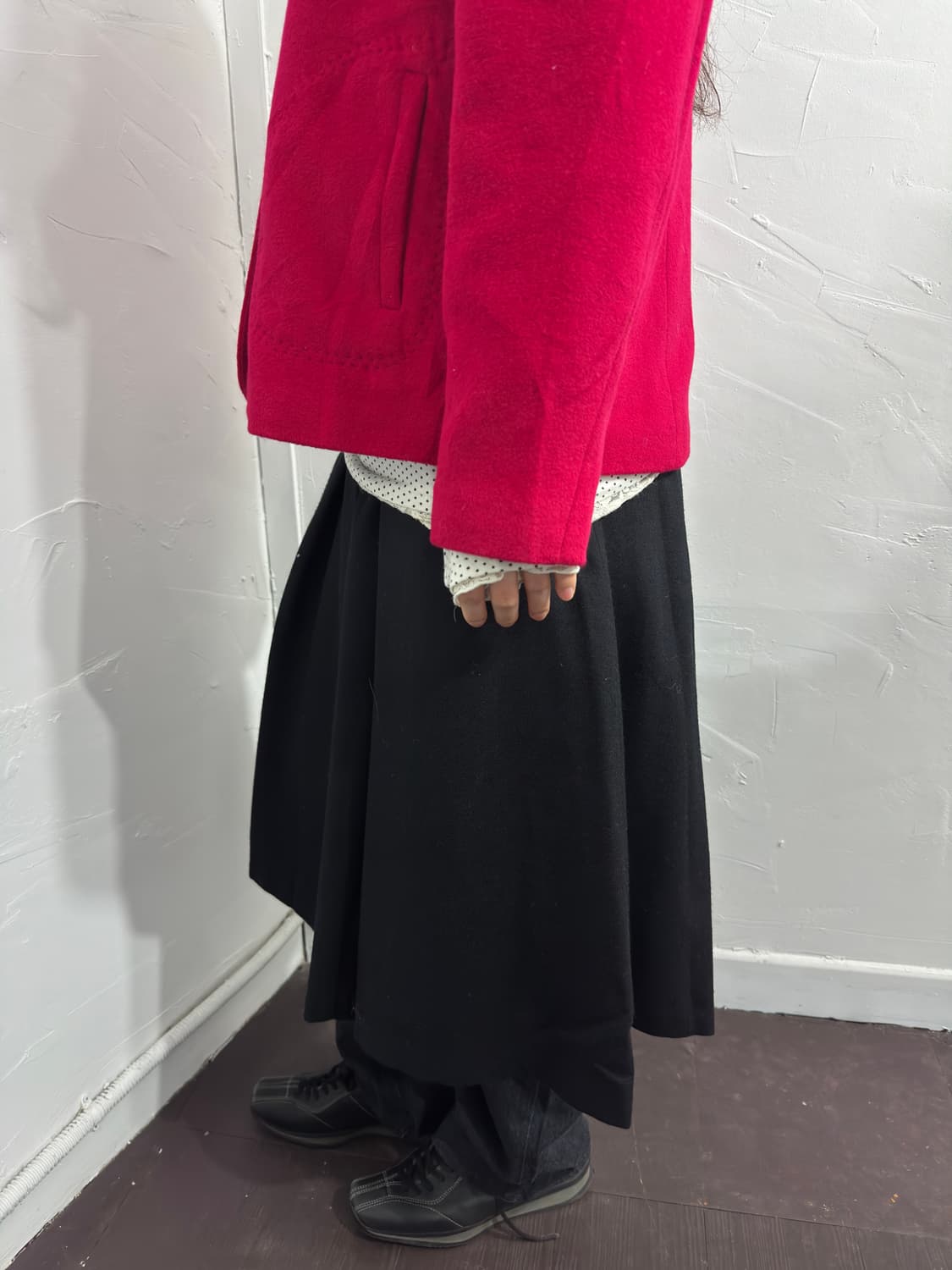 red button wool jacket 상품이미지7