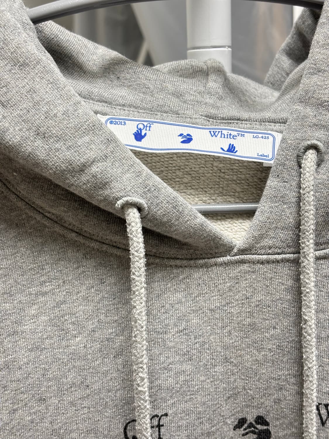 (XL) 오프화이트 off white 네거티브 마크 후드티 상품이미지6