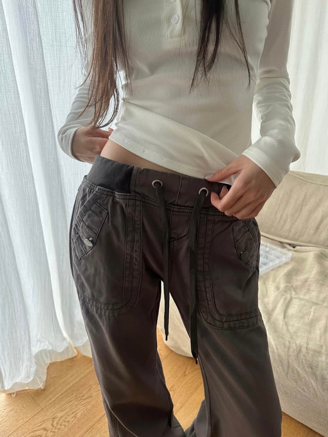 사토미라디오 Banding low pocket pants 상품이미지3