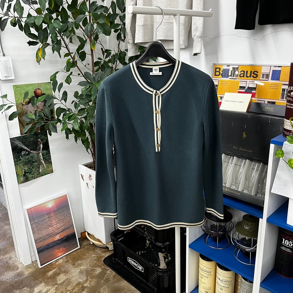 에르메스 캐시미어 블렌드 버튼 롱슬리브 34 상품이미지1