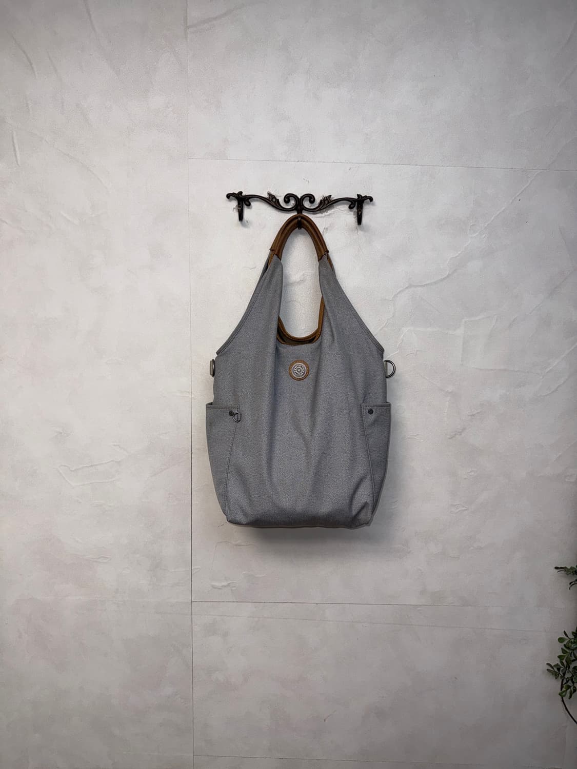 Kipling gray pocket tote shopper bag 상품이미지1