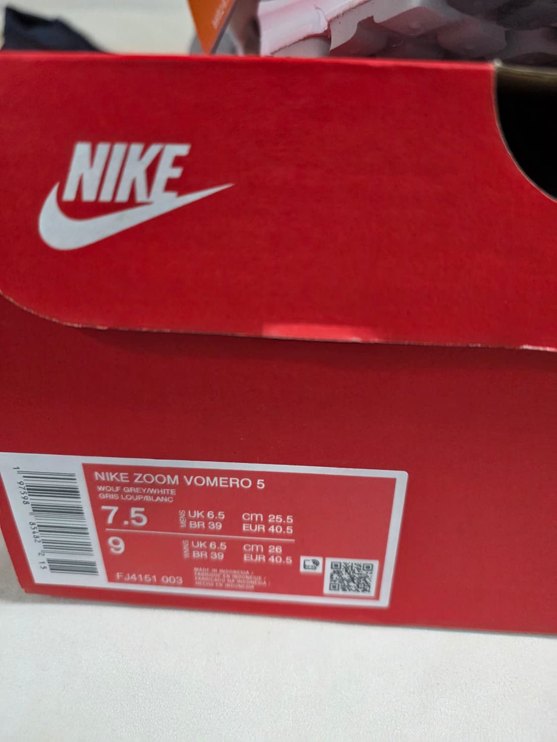 나이키 줌 보메로 5 울프 그레이 화이트 상품이미지2