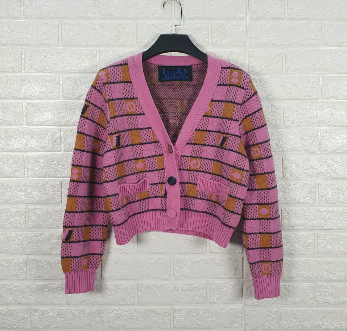 [F]럭키슈에뜨 크롭 니트 가디건 상품이미지1