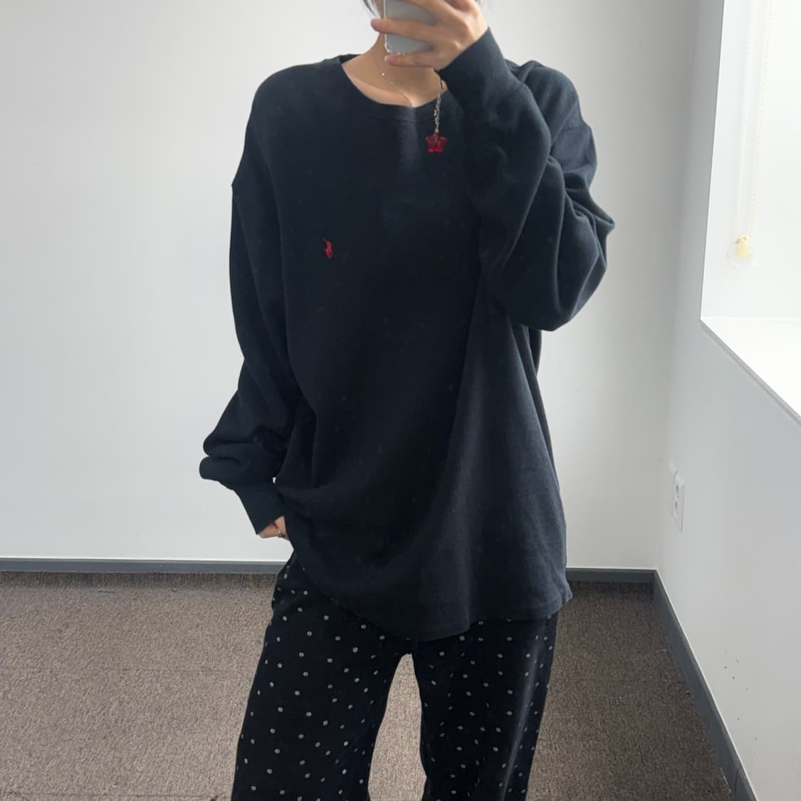 Polo 폴로 레드 포니 블랙 와플 니트  상품이미지1