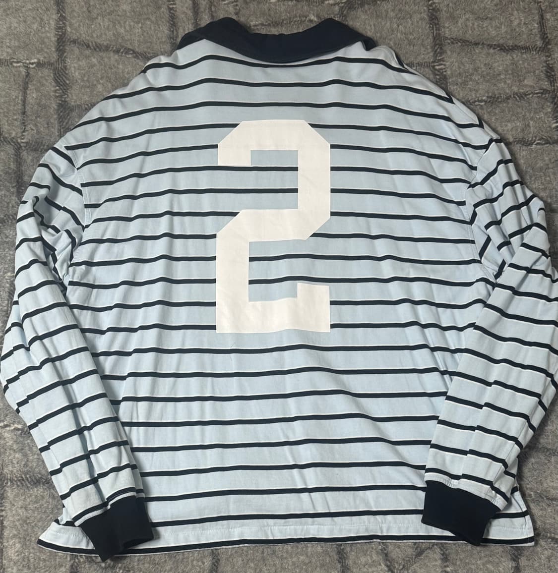 [1size] 프로젝트 G/R 브이넥 폴로 티셔츠 블루 상품이미지3