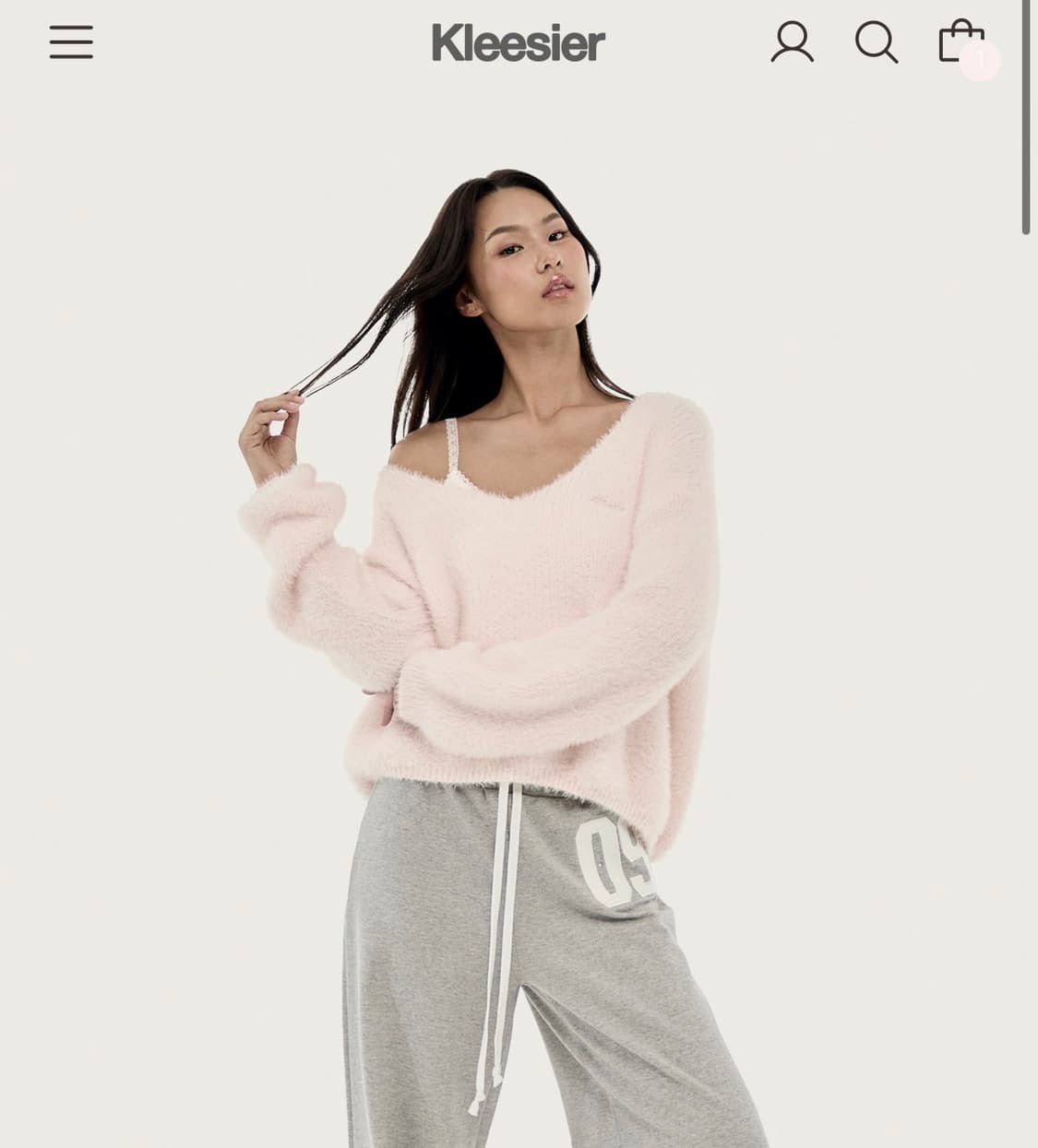 클리시어 샤베트 리본 니트 상품이미지1