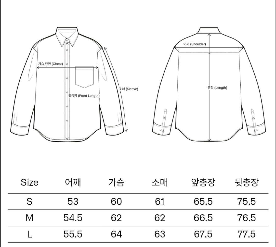 [3,L][새상품] 이얼즈어고 소프트 코튼 드릴 포이카 셔츠 V.3 블랙 상품이미지2