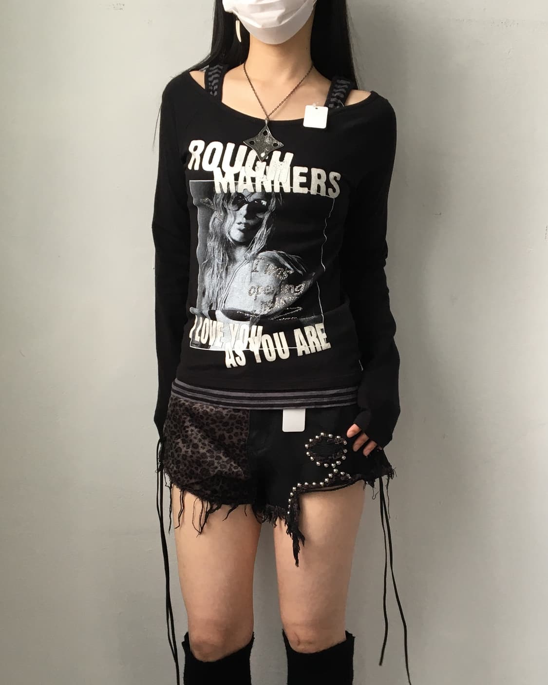 Stripe pattern layered sleeve 상품이미지1