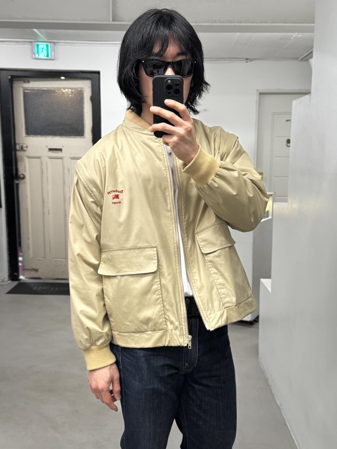 80s 버버리 영국제 코튼 블루종 상품이미지9