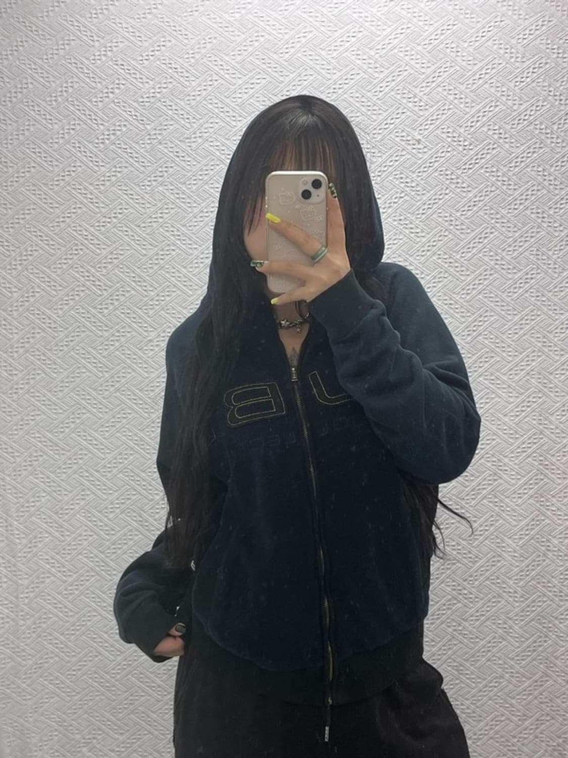 푸부 FUBU 희귀 레트로 00's 빅로고 기모 후드집업 L C07464 상품이미지2