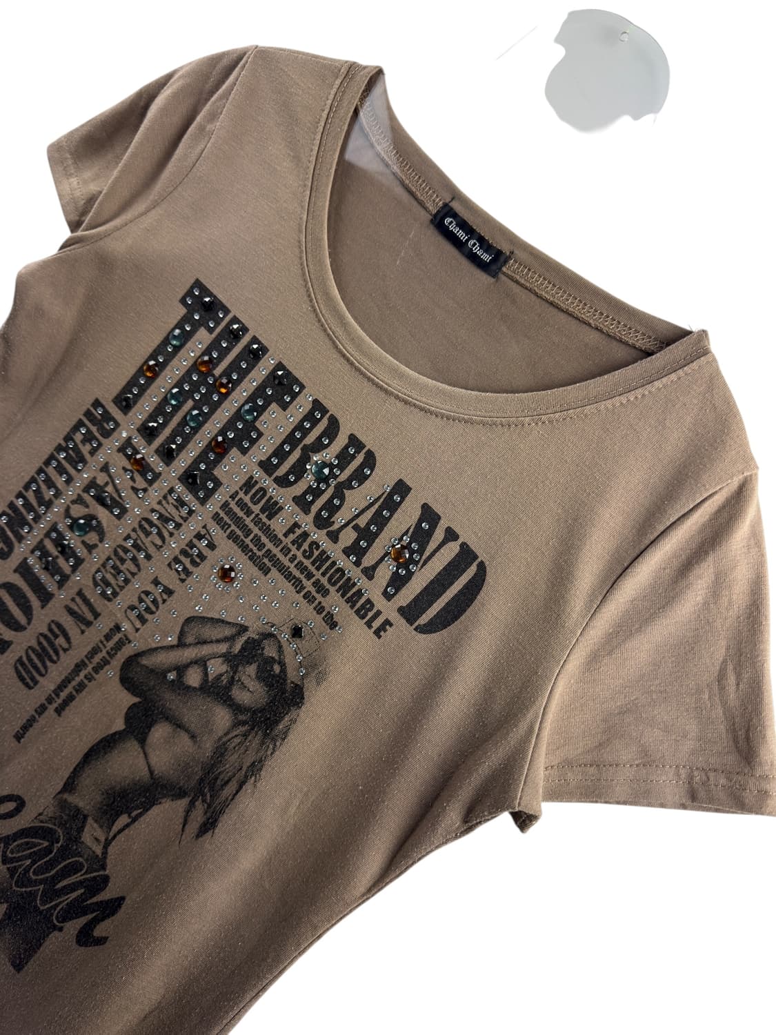 JPN Y2K 큐빅 프린팅 슬리브1274 상품이미지3