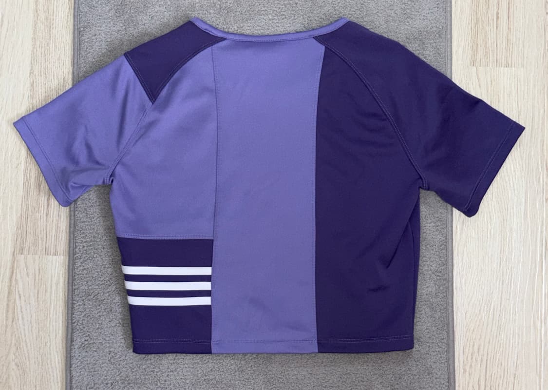 [S급] 💜아디다스 크롭 티셔츠 퍼플 L 상품이미지2