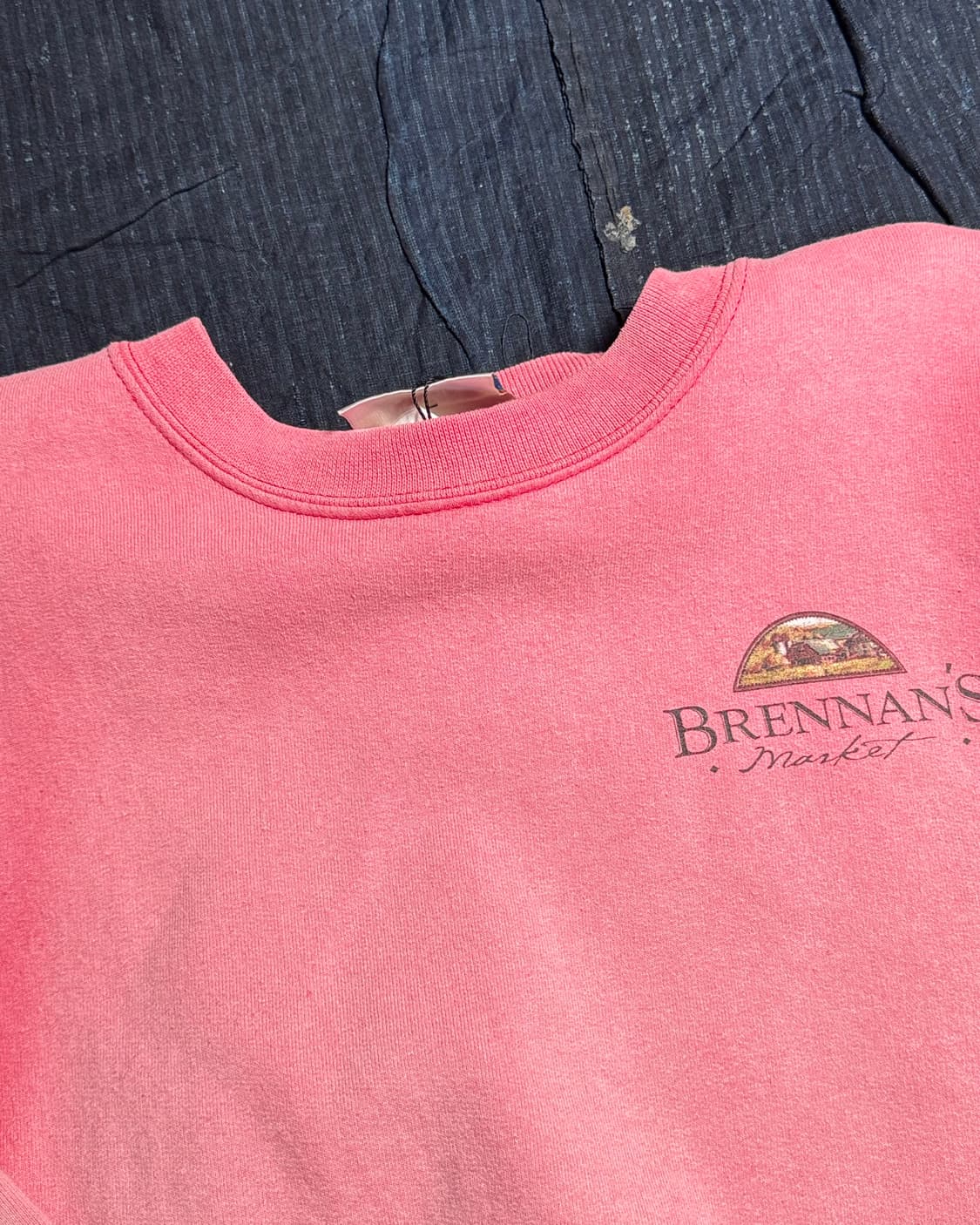 90‘s 헤인즈 Brennan's 그래픽 패디드 스웻셔츠 L(42-44) 상품이미지2