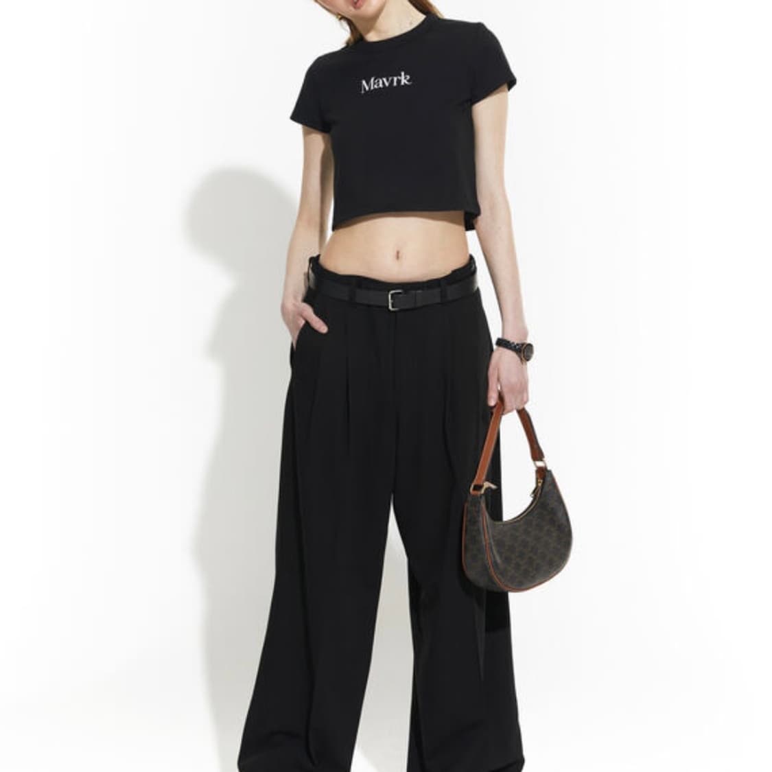Mavrk 블랙 크롭 숏슬리브 M 상품이미지2