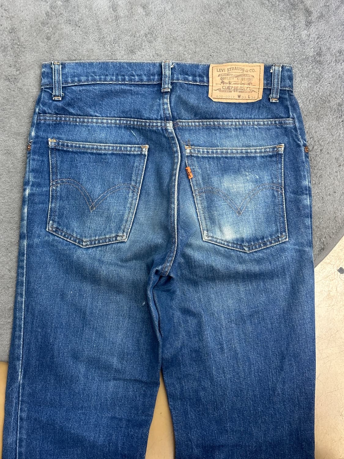 90s Levi's 630 오렌지탭 데님 팬츠 31x34 상품이미지3