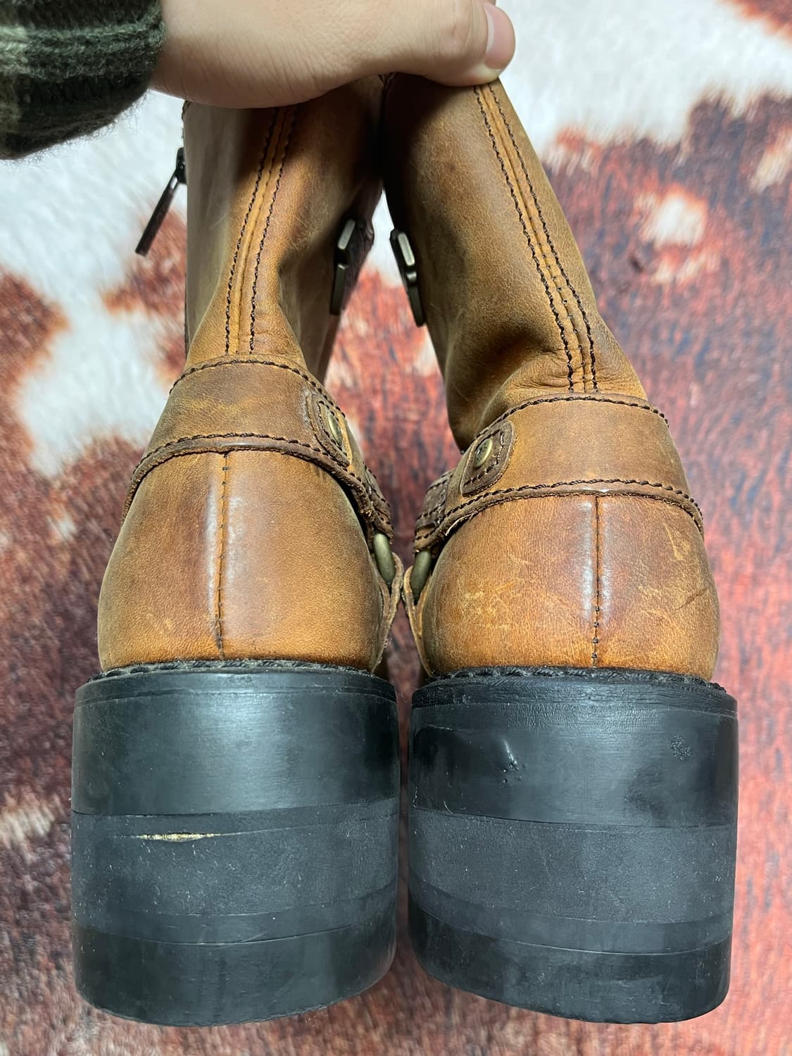 [260] 할리데이비슨 빈티지 스카우트 모터사이클 부츠 브라운 상품이미지4