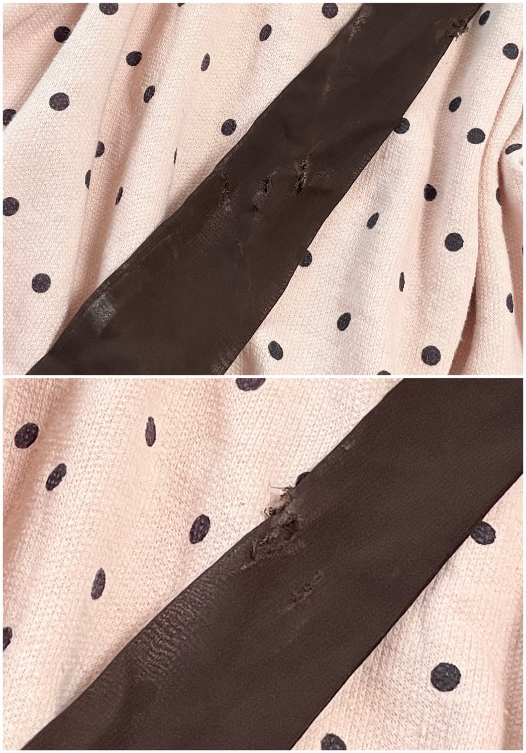 Axes femme 엑시즈팜 핑크 도트 리본 탑 라떼갸루 짜잔씨 히메갸루 상품이미지9