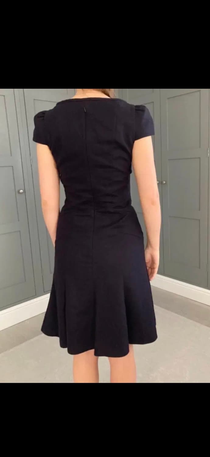 플로움스타일 미디드레스 리본 퍼프 머메이드 미디 원피스 하객룩데이트 상품이미지4