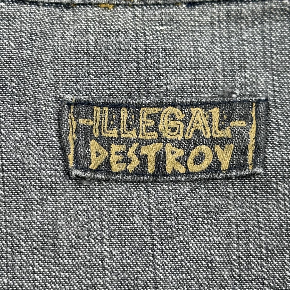 VTG 빈티지 흑청 데미지 트러커자켓 (실측 XL) 상품이미지6