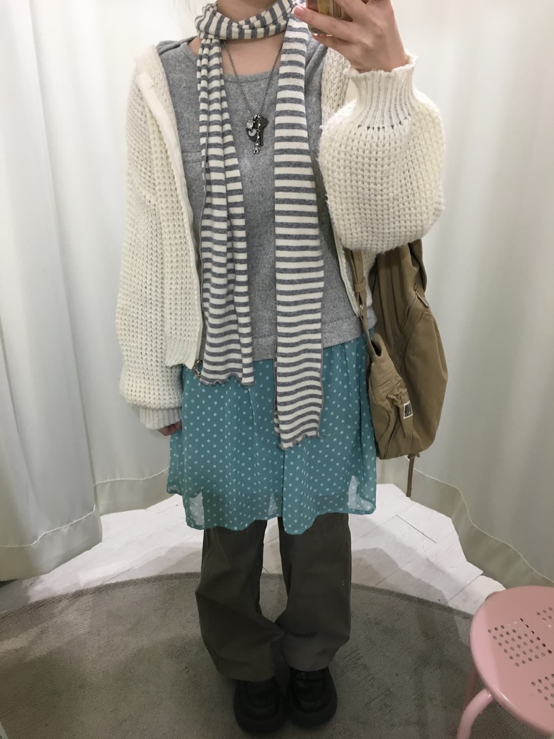 sawako dot knit onepiece 상품이미지4