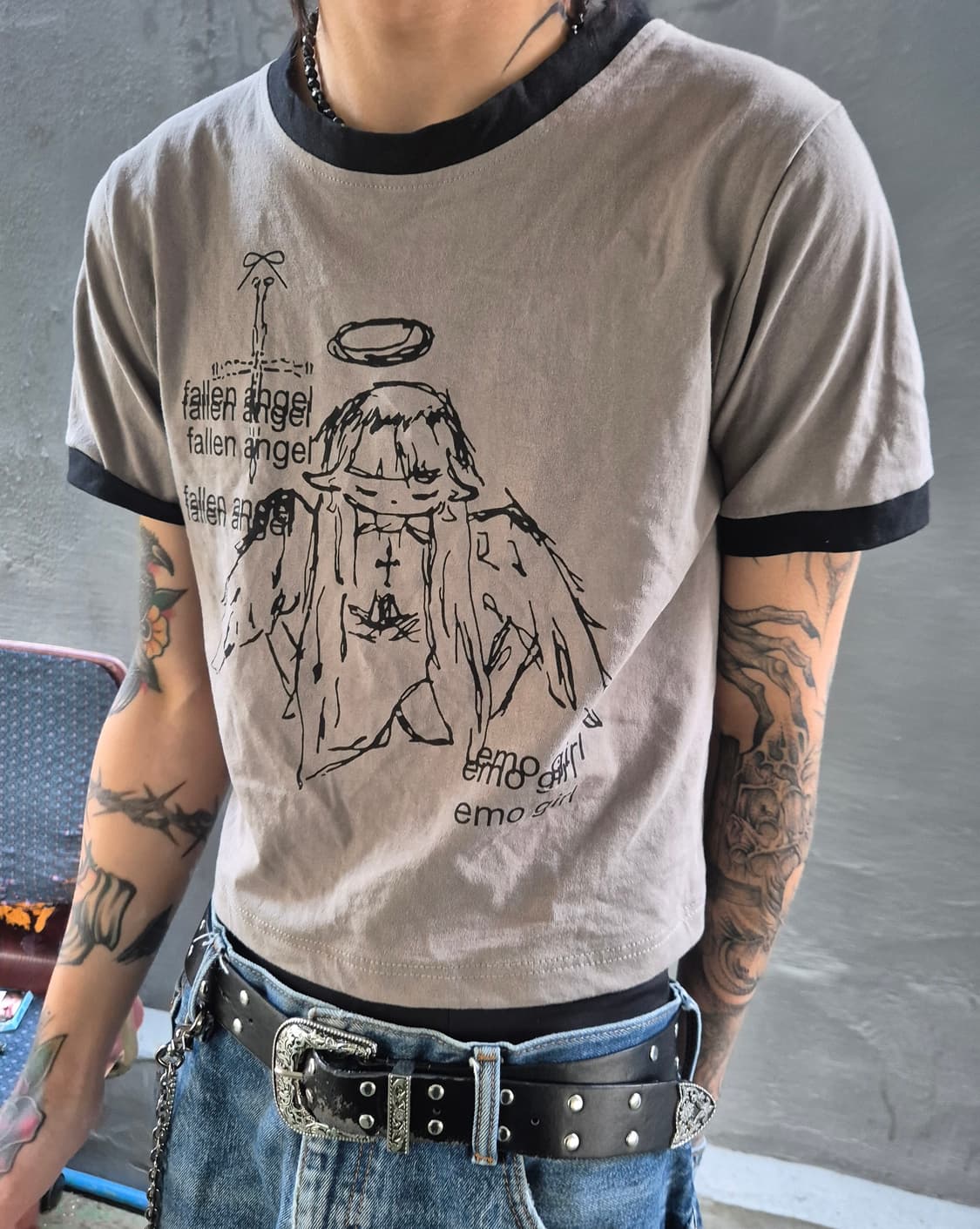 [vintage] emo angel half sleeve 상품이미지4