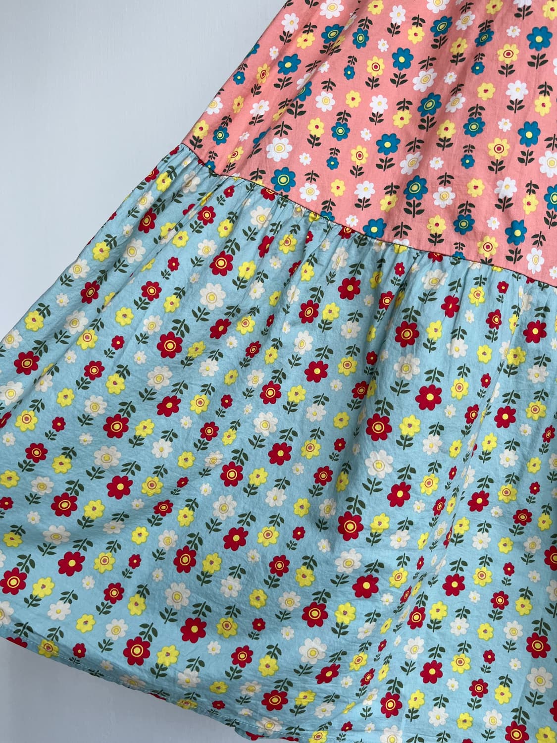 Merlot 플로럴 배색 스커트 상품이미지3