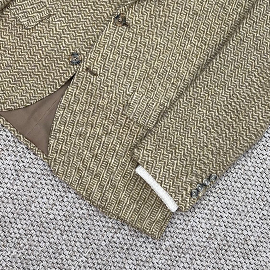 Norman Hilton 테일러드 헤링본 트위드 자켓 상품이미지5