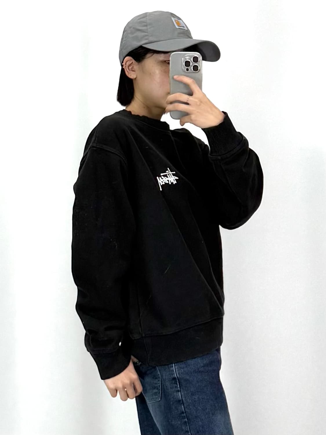 루키CK9748: 스투시 블랙 맨투맨  상품이미지3