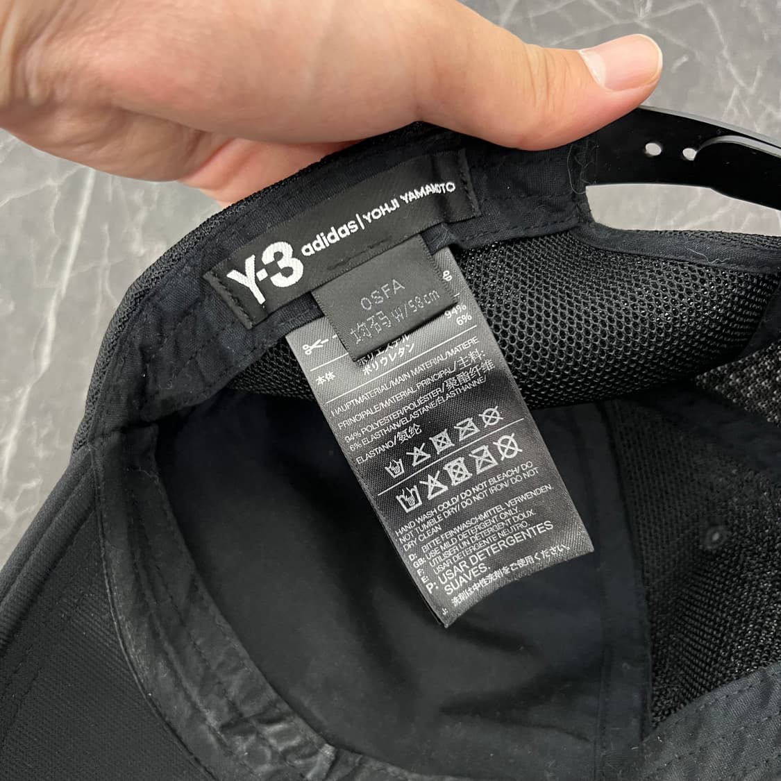 Y-3 로고 볼캡 블랙 상품이미지5