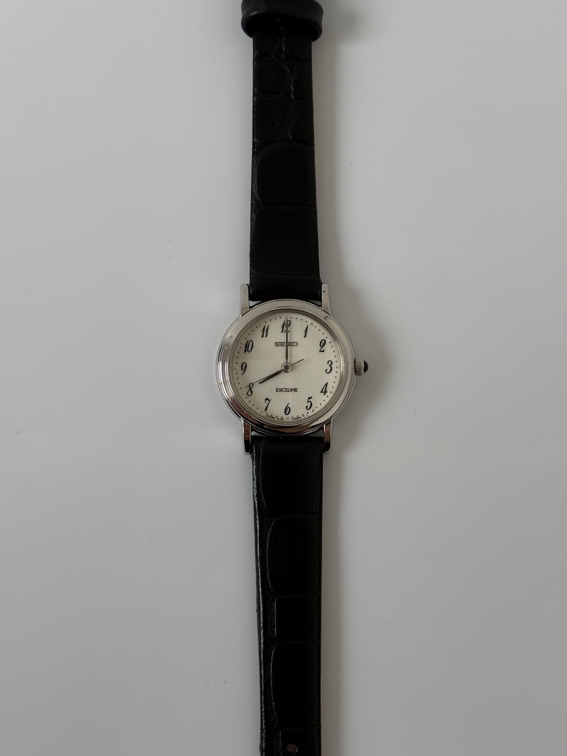 세이코 1990년대 Exceline 아라빅 다이얼 실버 쿼츠 여성 상품이미지3